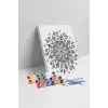 Dondurma Desenli Mandala Tuval Boyama Seti 40x50 cm