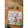Donut Seven Kedi Boyama Tuvali – Şövalesiz Boya Seti 20x20