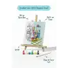 Dünyanın En Tatlı Annesine Temalı Eğitici Boyama Tuvali Şövaleli Boya Seti 20x20 cm
