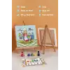 Dünyanın En Tatlı Annesine Temalı Eğitici Boyama Tuvali Şövaleli Boya Seti 20x20 cm