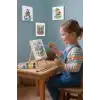 Dünyanın En Tatlı Annesine Temalı Eğitici Boyama Tuvali Şövaleli Boya Seti 20x20 cm