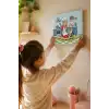 Dünyanın En Tatlı Annesine Temalı Eğitici Boyama Tuvali Şövalesiz Boya Seti 20x20 cm