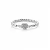 Elegant Heart Pave Diamond Ring