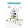 En Tatlı Annem Yazılı Eğitici Boyama Tuvali – Şövaleli Boya Seti 20x20 cm
