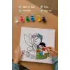 En Tatlı Annem Yazılı Eğitici Boyama Tuvali – Şövalesiz Boya Seti 20x20 cm