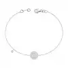 Enamel Clover & Diamond Chain Bracelet