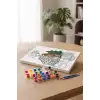 Ev Desenli Mandala Tuval Boyama Seti 40x50 cm
