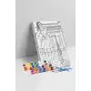 Ev Hanımı Desenli Mandala Tuval Boyama Seti 40x50 cm