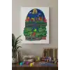 Eyfel Kulesi Desenli Mandala Tuval Boyama Seti 40x50 cm