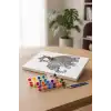 Fil Desenli Mandala Tuval Boyama Seti 40x50 cm
