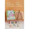 Flamingo Temalı Çocuk Boyama Tuvali – Şövaleli Eğitici Boyama Seti 20x20 cm