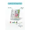 Flamingo Temalı Çocuk Boyama Tuvali – Şövalesiz Eğitici Boyama Seti 20x20 cm