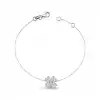 Four-Leaf Clover Pave Diamond Chain Bracelet