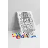 Gelin Desenli Mandala Tuval Boyama Seti 40x50 cm