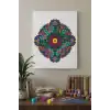 Geometrik Çiçek Desenli Mandala Tuval Boyama Seti 40x50 cm