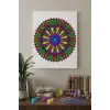 Geometrik Çiçek Mandala Tuval Boyama Seti 40x50 cm