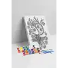 Geyik Desenli Mandala Tuval Boyama Seti 40x50 cm