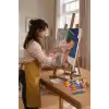 Gözlüklü Kadın Desenli Mandala Tuval Boyama Seti 40x50 cm