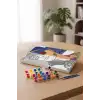 Gözlüklü Kadın Desenli Mandala Tuval Boyama Seti 40x50 cm