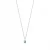 Green Aura Solitaire Necklace