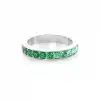 Green Bold Band Ring