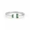 Green Duo Open Ring