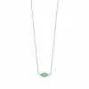 Green Eye Diamond Necklace
