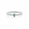 Green Gleam Baguette Ring