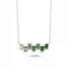 Green Rhythm Baguette Necklace