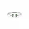 Green Twin Baguette Ring