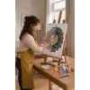 Güneş Desenli Mandala Tuval Boyama Seti 40x50 cm