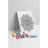 Kalem Desenli Mandala Tuval Boyama Seti 40x50 cm