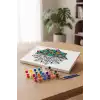 Kalem Desenli Mandala Tuval Boyama Seti 40x50 cm