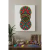 Kalp Çiçek Desenli Mandala Tuval Boyama Seti 40x50 cm