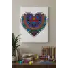 Kalp Desenli Mandala Tuval Boyama Seti 40x50 cm