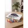 Kalp Desenli Mandala Tuval Boyama Seti 40x50 cm