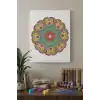 Kalp Motifli Çiçek Mandala Tuval Boyama Seti 40x50 cm
