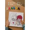 Kalpli Unicorn Boyama Tuvali – Şövalesiz Boya Seti 20x20