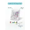 Kanatlı Unicorn Temalı Çocuk Boyama Tuvali – Şövalesiz Eğitici Boyama Seti 20x20 cm