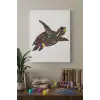 Kaplumbağa Desenli Mandala Tuval Boyama Seti 40x50 cm