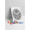 Kedi Desenli Mandala Tuval Boyama Seti 40x50 cm