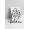 Kedi Desenli Mandala Tuval Boyama Seti 40x50 cm