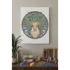 Kedi Desenli Mandala Tuval Boyama Seti 40x50 cm