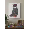 Kedi Desenli Mandala Tuval Boyama Seti 40x50 cm