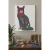 Kedi Desenli Mandala Tuval Boyama Seti 40x50 cm