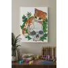 Kedi Desenli Mandala Tuval Boyama Seti 40x50 cm