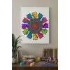 Kedi Desenli Mandala Tuval Boyama Seti 40x50 cm