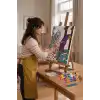 Kedi Heykeli Desenli Mandala Tuval Boyama Seti 40x50 cm