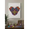 Kelebek Desenli Mandala Tuval Boyama Seti 40x50 cm