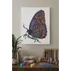 Kelebek Desenli Mandala Tuval Boyama Seti 40x50 cm